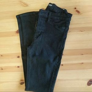 Hudson Barbara high rise black skinny jeans